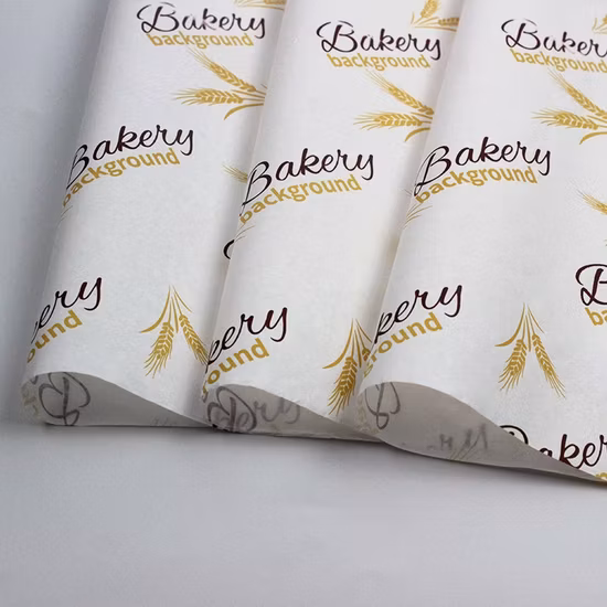 Forro de cupcake de cozimento à prova de gordura Embalagem de hambúrguer de cera frita Sanduíche Restaurante Papel de embrulho de comida