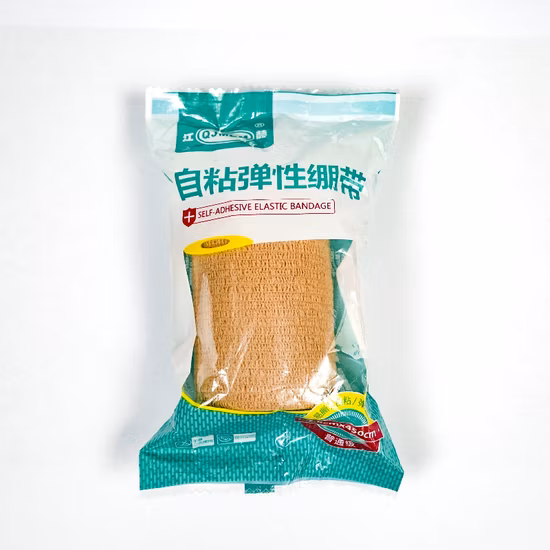 Bandagem elástica coesa de tecido não tecido cor da pele